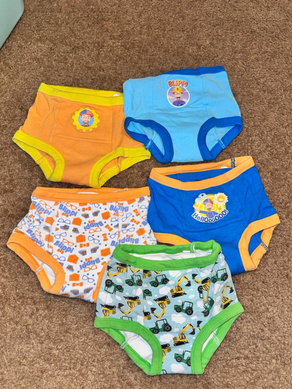 Kids Training Underwear Pack - Orange, Blue, Green, White
